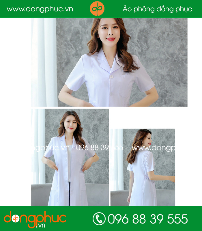Áo blouse đồng phục y tá - Bác sĩ màu trắng